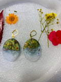 Aretes de Resina con Flores Naturales